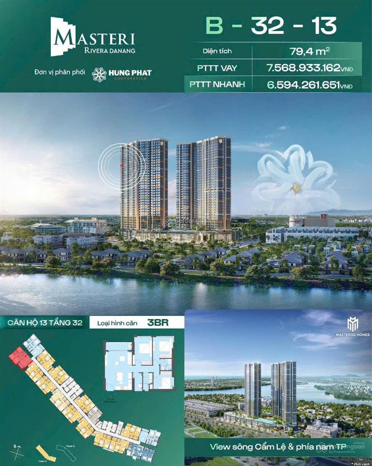 Căn hộ 3 ngủ masteri mua trực tiếp chủ đầu tư