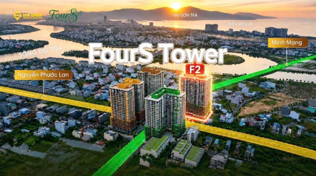 Căn hộ 1 ngủ + diện tích 55m2 view biển chỉ 2.39 tỷ tại fours trung tâm nam đà nẵng