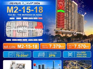 Căn góc view triệu đô m21518 | 2pn | 79.05m2 ngay trung tâm đà nẵng