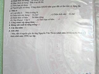 Cần bán nhà mặt tiền đường bà hom quận 6 (cũ)