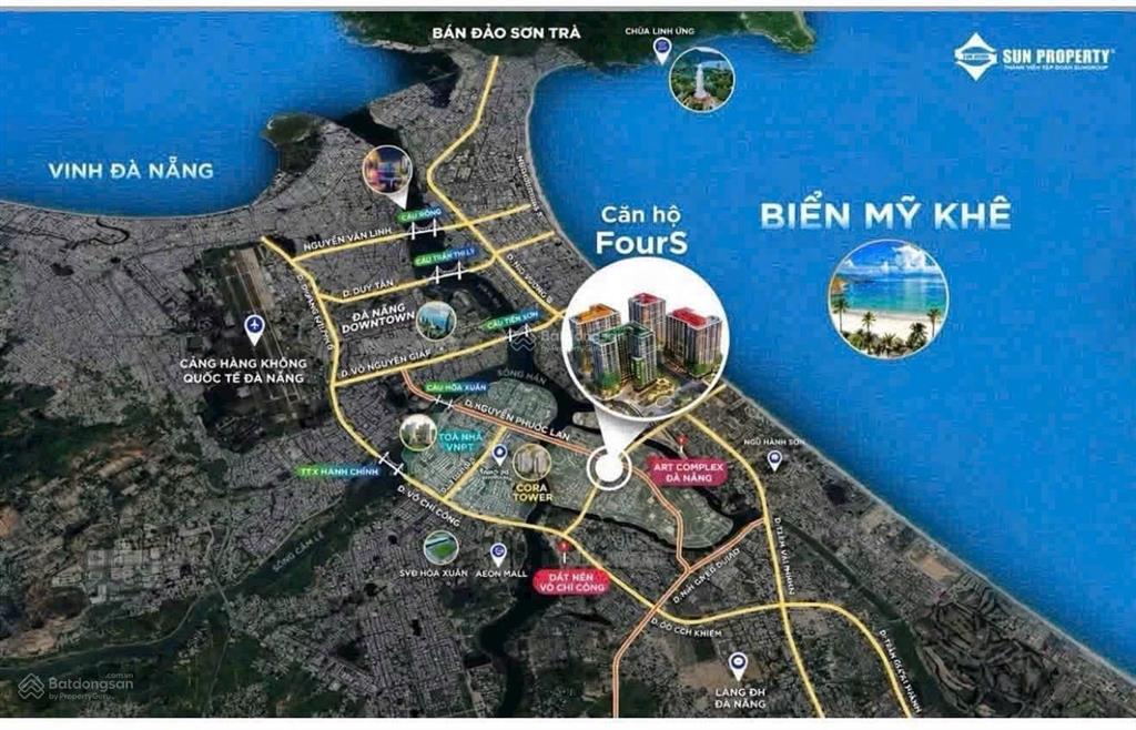 Căn hộ studio sân vườn view sông hướng biển, pháo hoa, núi ngũ hành sơn