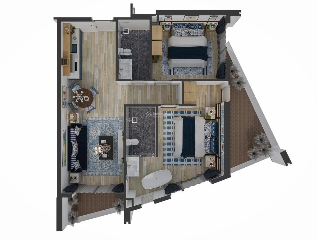 Bán căn hộ chung cư tại the sailing quy nhơn, 3,4 tỷ, 58,4 m2, 2pn, 2wc