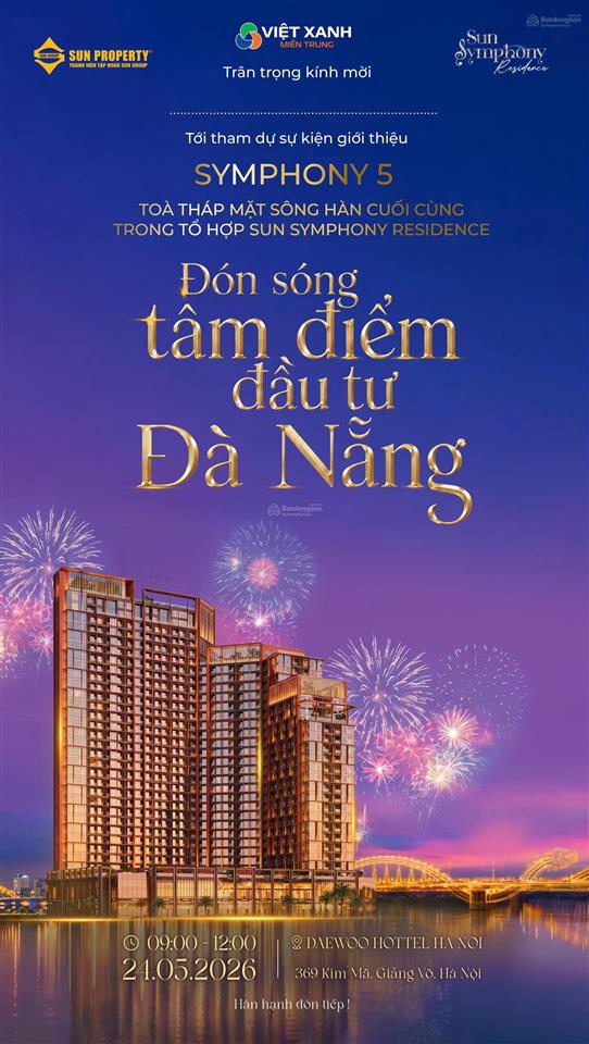 Symphony 5  sự kiện giới thiệu tòa tháp mặt sông hàn cuối cùng tại hà nội