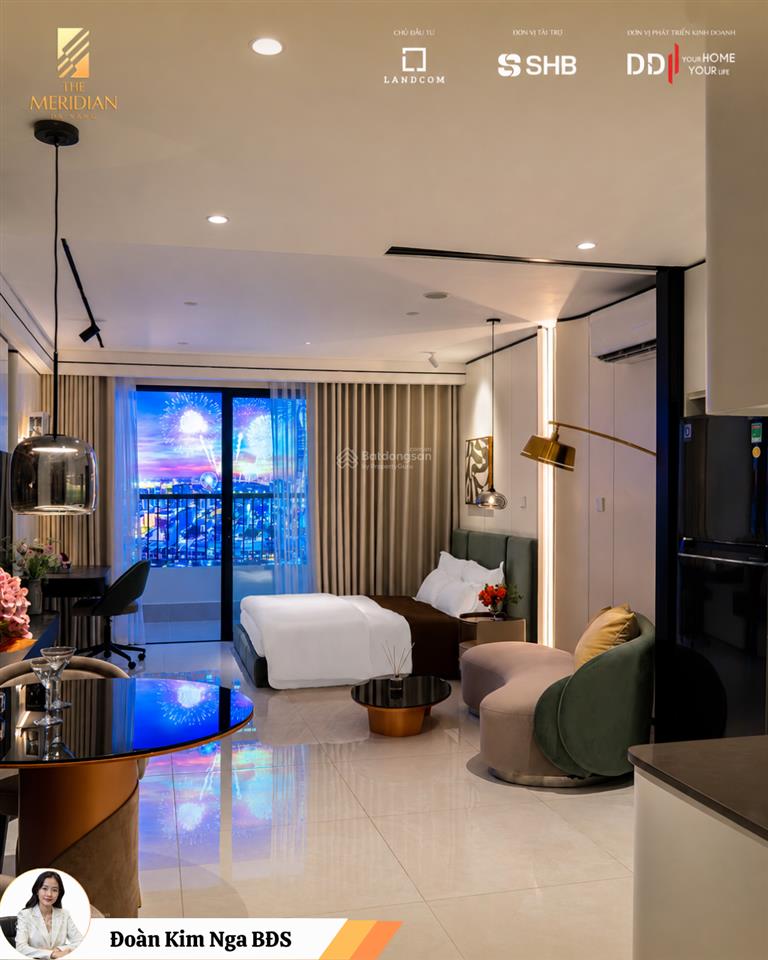 The meridian đà nẵng  căn 1pn view pháo hoa chỉ từ hơn 4 tỷ