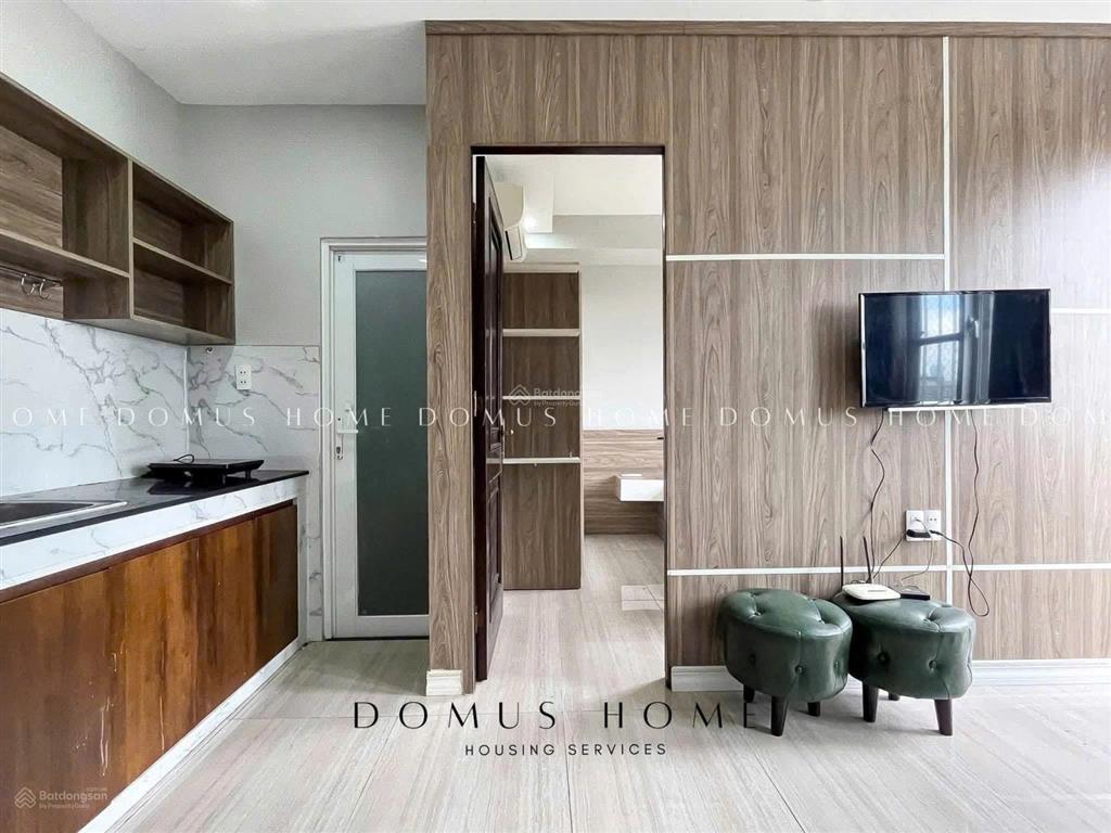 Cho thuê 1pn 1pk tách bếp thang máy hầm xe sân thượng tân thuận q7 không chung chủ full nội thất