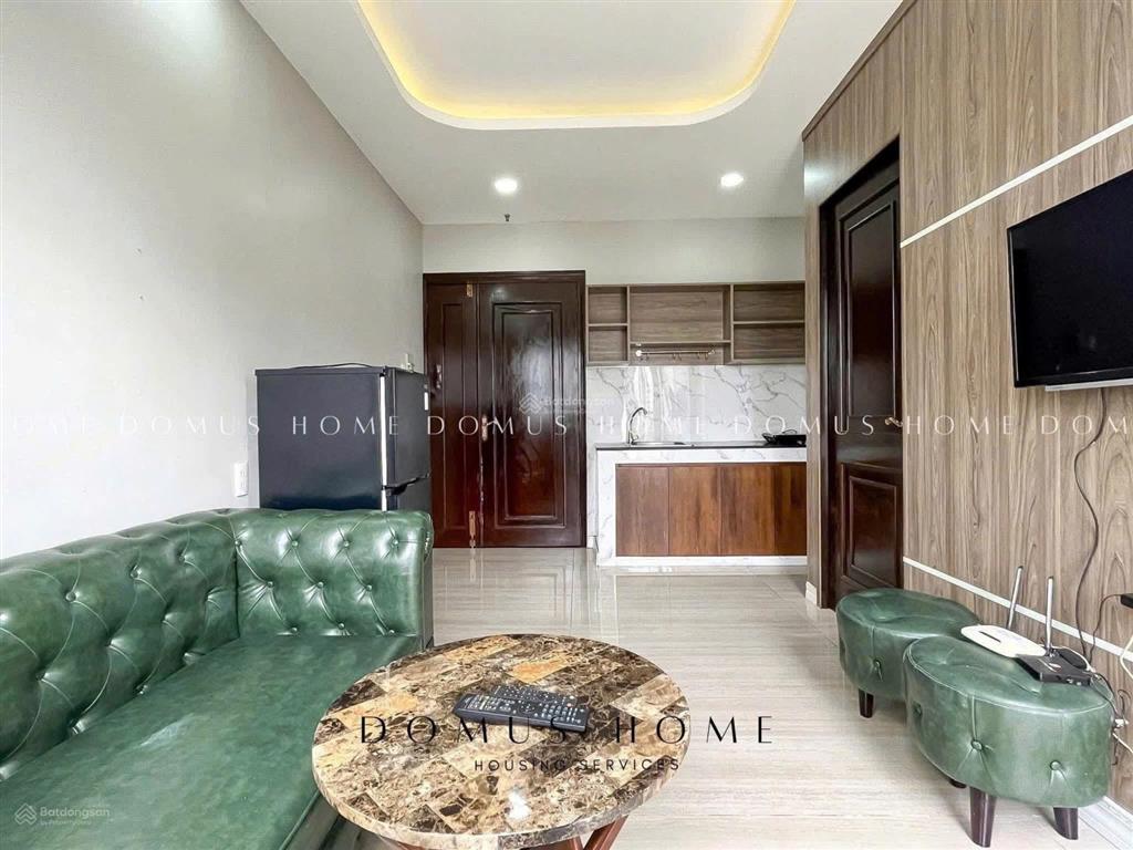 Cho thuê 1pn 1pk tách bếp thang máy hầm xe sân thượng tân thuận q7 không chung chủ full nội thất