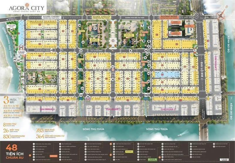 Bán đất dự án agora city thủ thừa, long an
