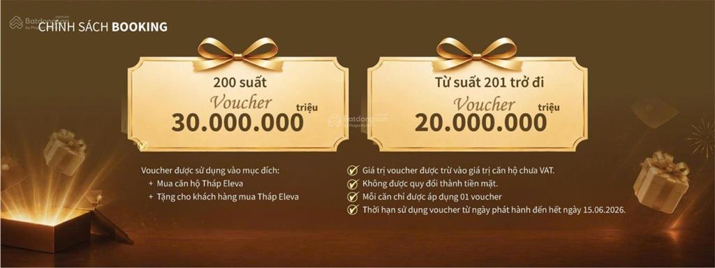 Chỉ 30 triệu booking đã có cơ hội chọn căn đẹp tại eleva