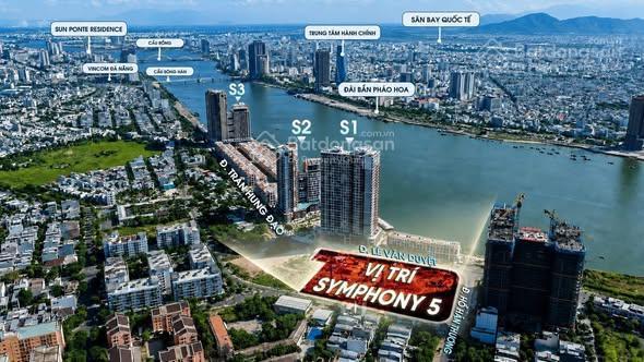 Dự kiến 1 tỉ 9 sở hữu ngay căn hộ cao cấp view trọn sông hàn, ngắm pháo hoa diff sun symphony 5