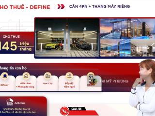 Cho thuê define capitaland  căn 4pn  rộng 325m²  thang máy riêng  view siêu đẹp, private luxury