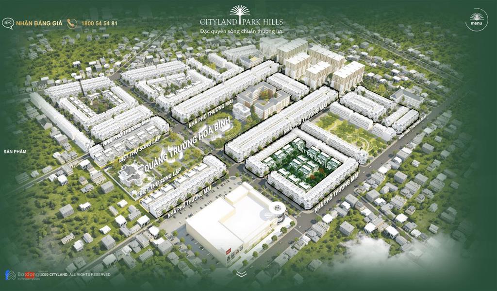 Bán biệt thự công viên hòa bình thuộc khu dân cư cityland park hills giá gốc chủ đầu tư