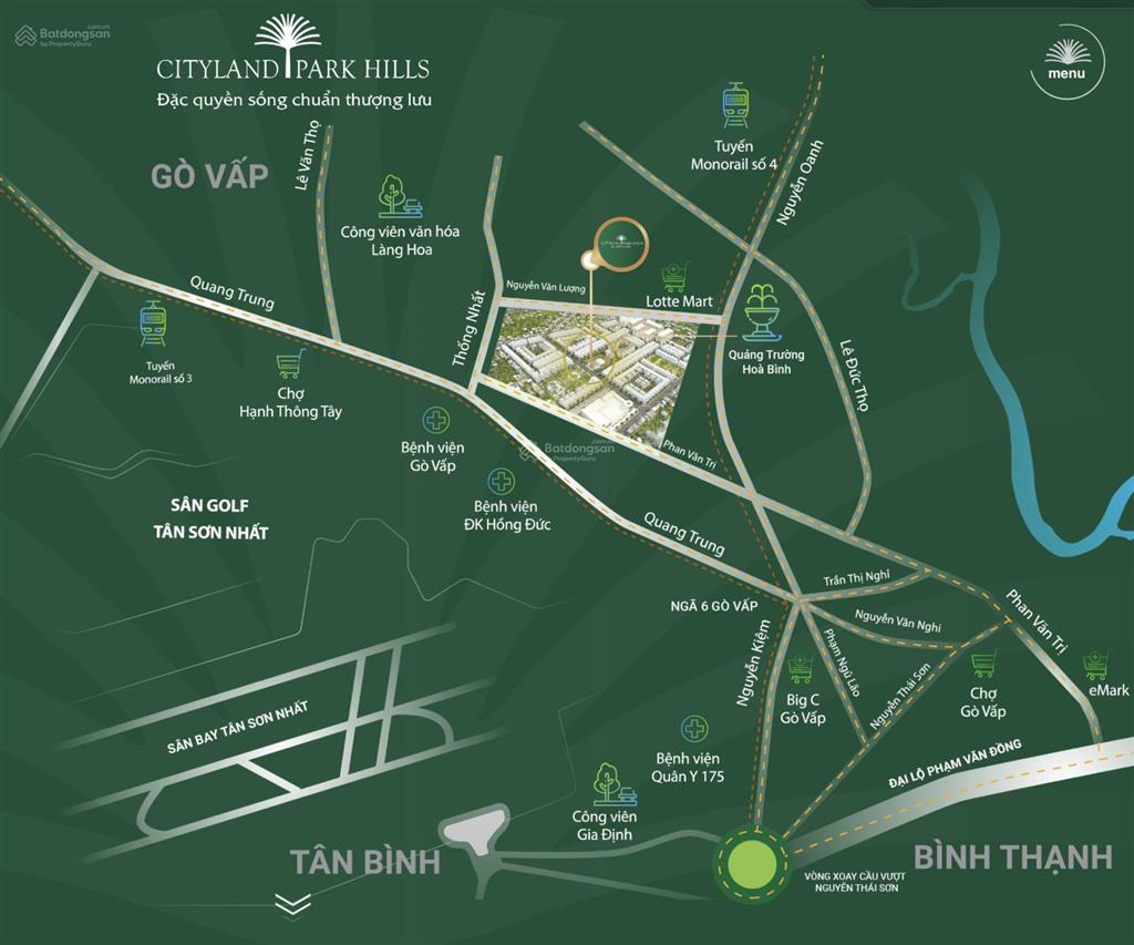 Bán biệt thự công viên hòa bình thuộc khu dân cư cityland park hills giá gốc chủ đầu tư