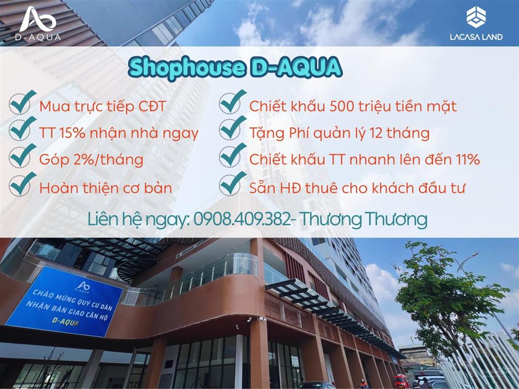 Shophouse d  aqua mua trực tiếp cđt, chiết khấu 11%, tặng 500 triệu, góp 2%/tháng chỉ từ 7 tỷ/căn