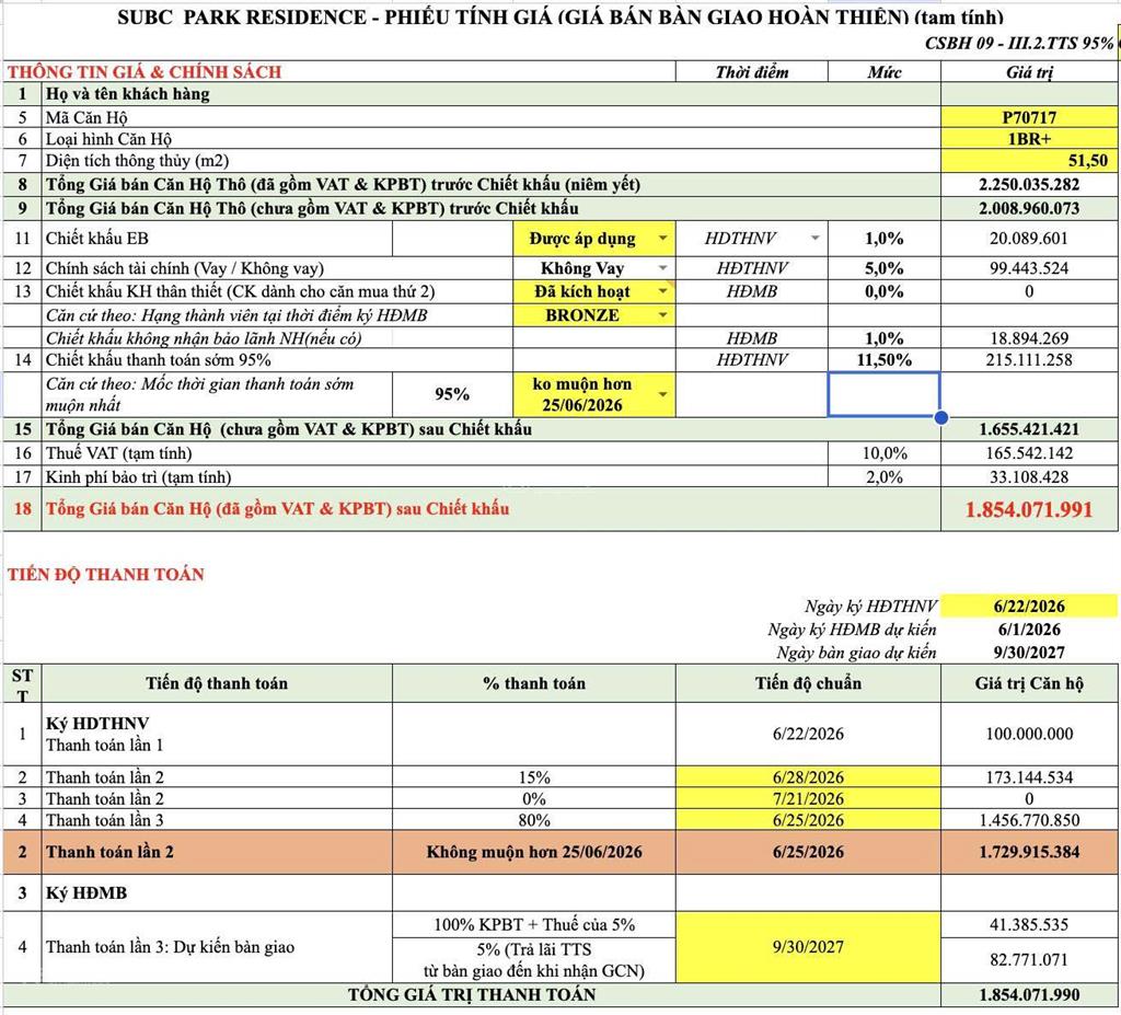 Hot! căn 1n+ diện tích rộng tòa p7 giá tốt, đẹp nhất phân khu park residence, sun urban city hà nam