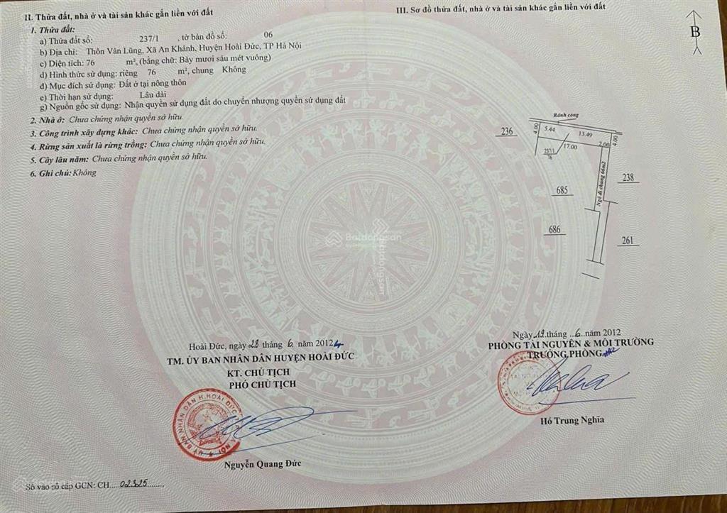 Đất thổ cư, sổ đỏ chính chủ giao dịch ngay