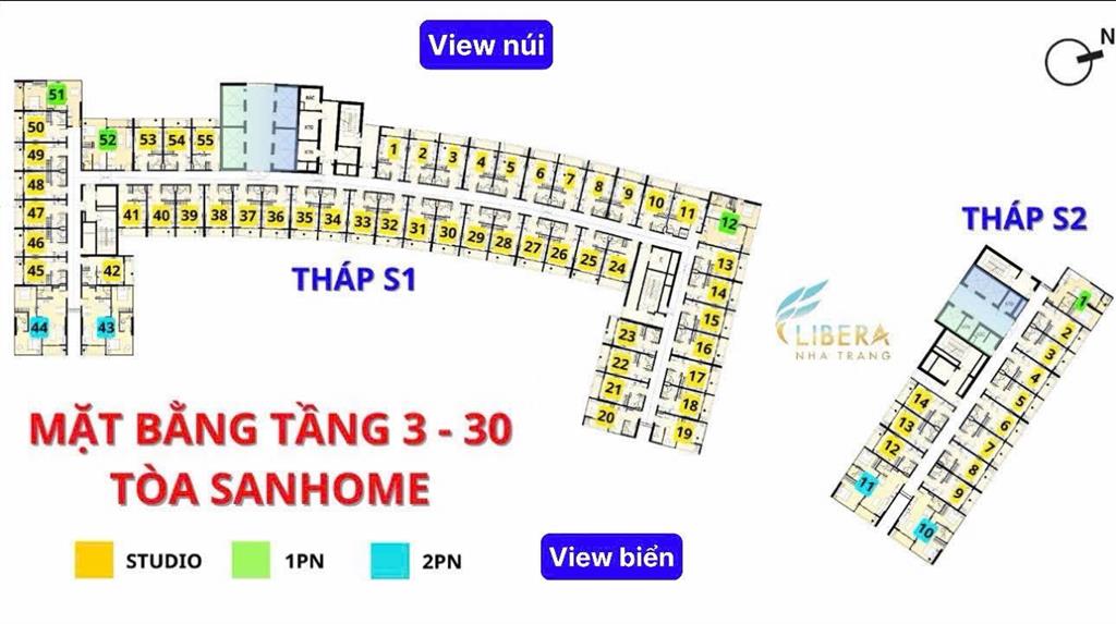 Bán căn hộ 2pn trực diện view biển