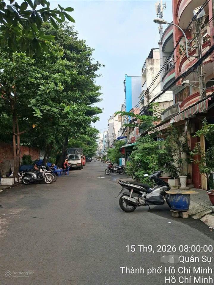 Bán nhà mặt tiền quân sự lãnh binh thăng  q11  58m2  nở hậu 4,6m 4 tầng 5pn  đường 12m lề 3m