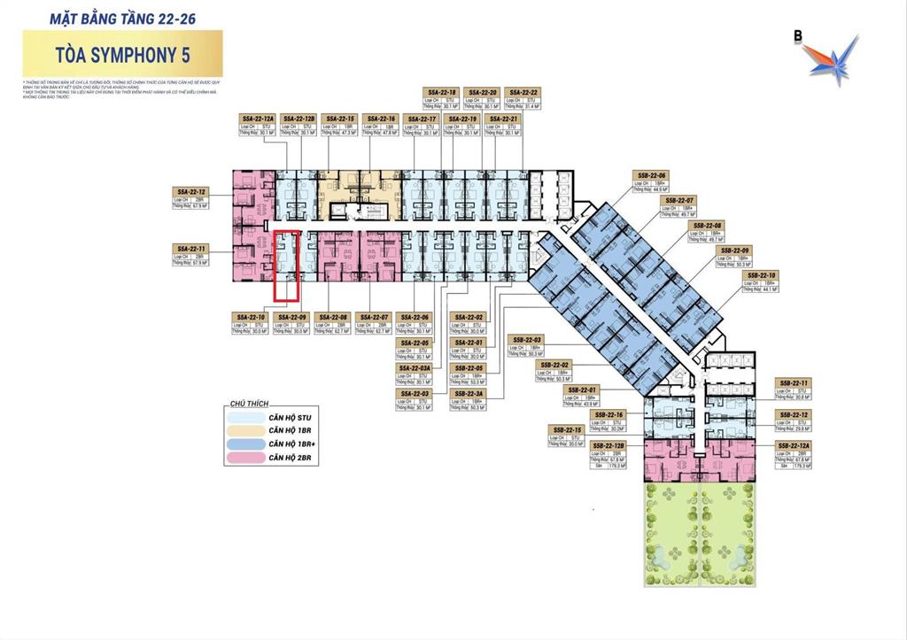 Studio s5a2410 tầng cao dự án căn hộ cao cấp symphony 5, view trực diện sông hàn, giá tts 2,589 tỷ