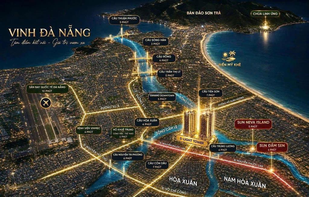 Căn hộ cao cấp sun group slight, khu euro villa 2, 2 pn, diện tích 58m2, giá tts 2.73 tỷ