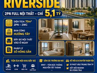 Bán căn hộ chung cư sunrise riverside. 70m². 2pn, 2wc chỉ với 5ty1