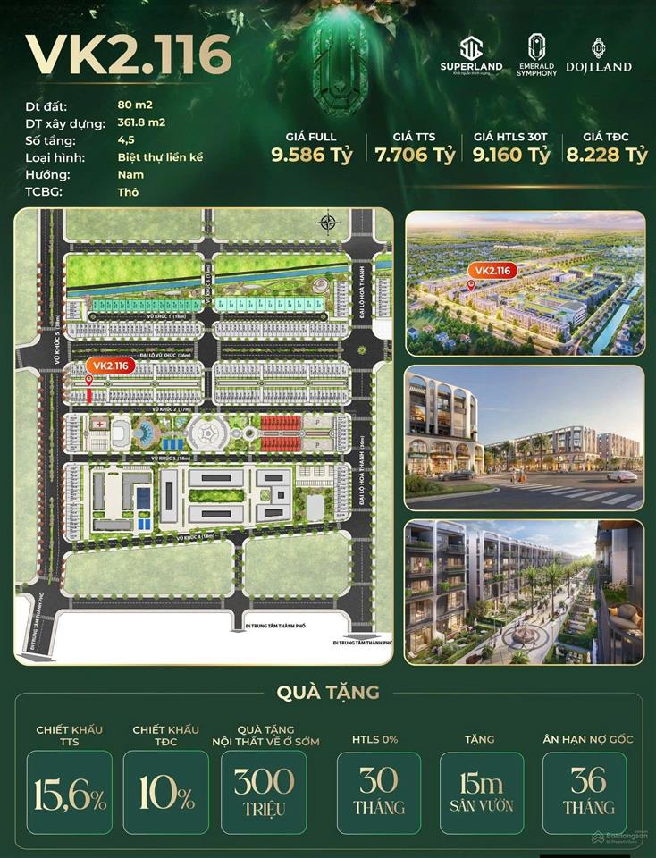 0 đồng vẫn sở hữu ngay biệt thự liền kề mặt quảng trường sunpark, thiết kế độc bản