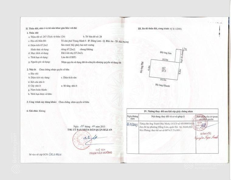 Bán nhà riêng tại lê hồng phong, đằng lâm, quận hải an, giá cực chất 2,4 tỷ, 67,2 m2