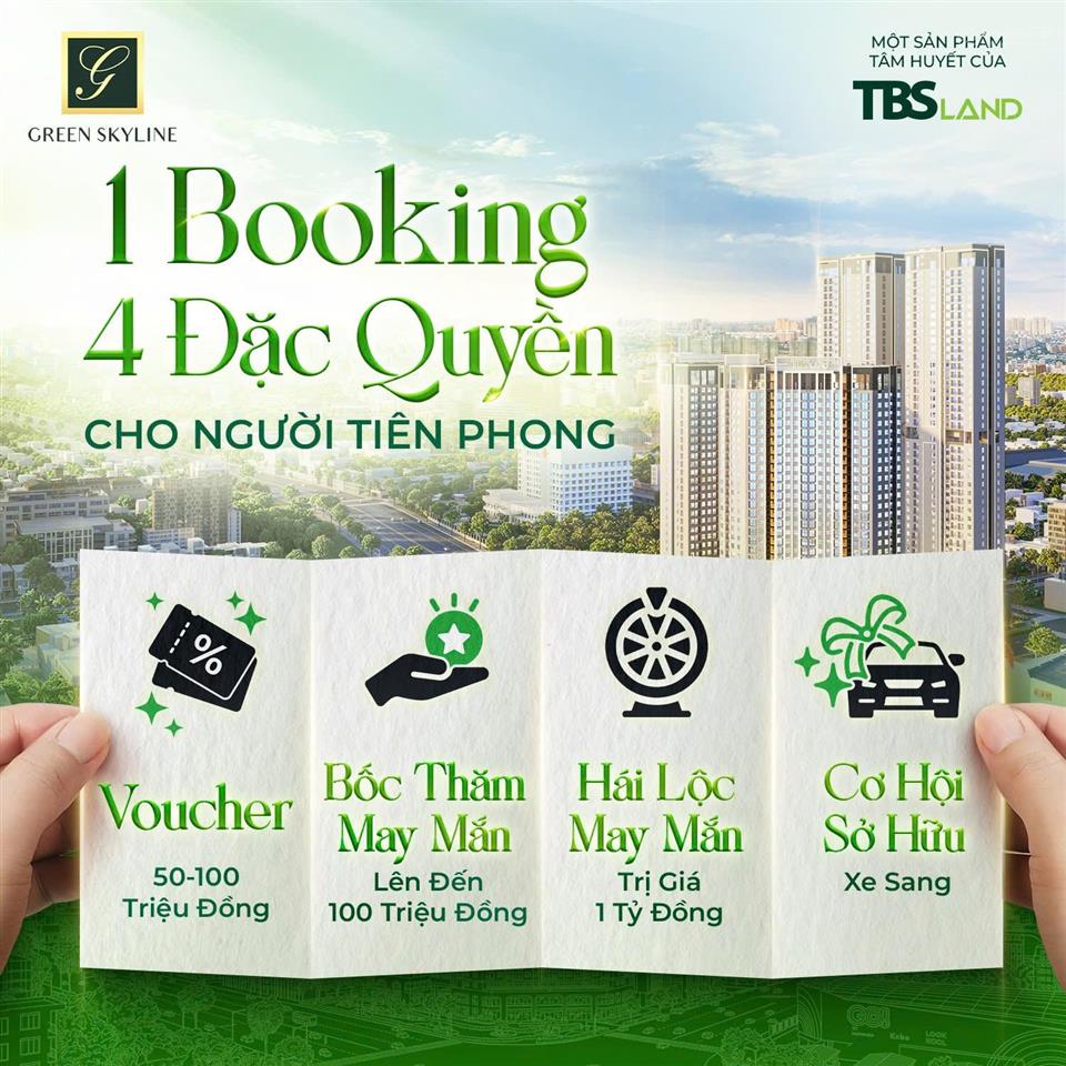 Căn hộ green skyline, full rổ hàng cđt, bàn giao full nội thất, nhận nhà q4/2026
