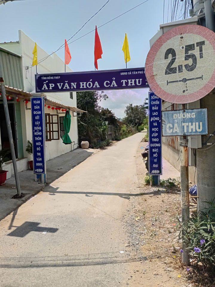  Bán đất xây biệt thự ngay trung tâm xã Phú Thạnh 1286m² có 300m² thổ cư, đường Cả Thu xe hơi tới đất