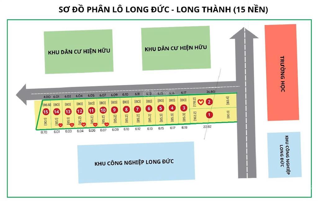 Bán 6 lô đất nền tại xã bình an, đồng nai (gần sân bay long thành)