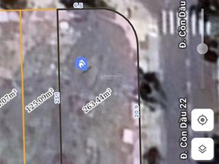 Lô góc 2 mặt tiền cồn dầu 15 và cd 22 phường hoà xuân, 264m2 , 22 tỷ  vị trí đẹp, diện tích lớn.