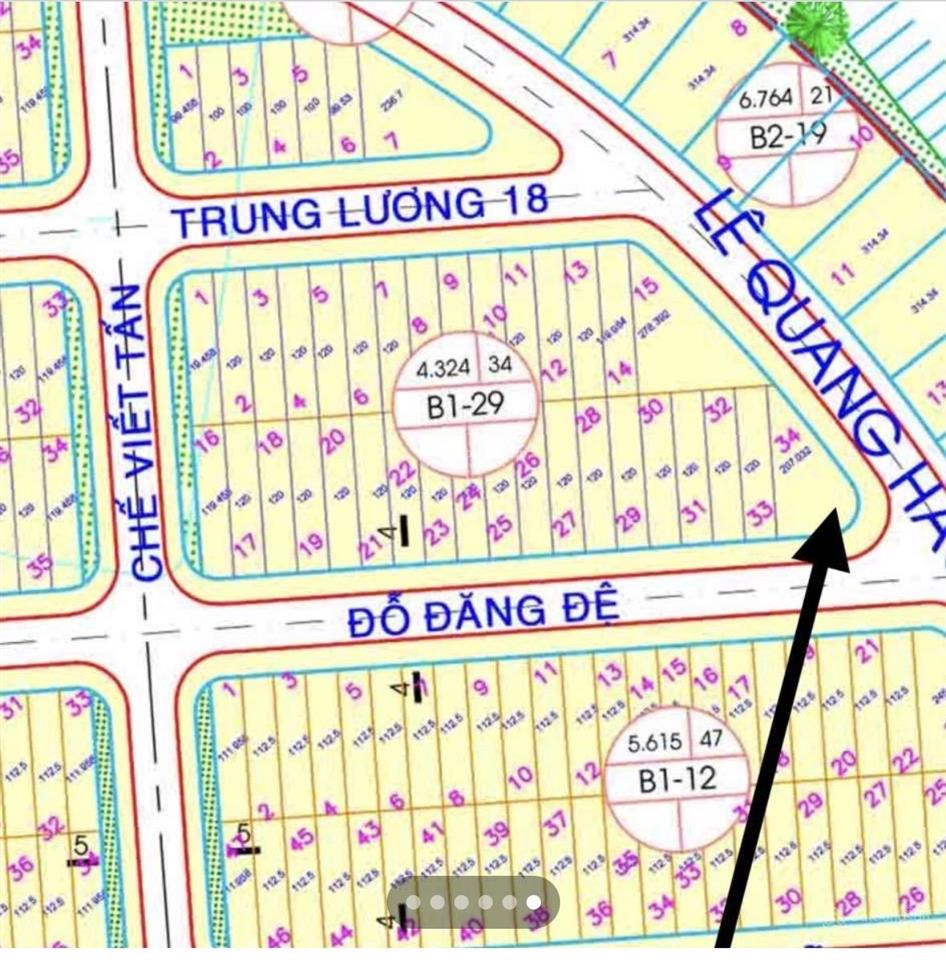 Lô góc giá tốt nhất hoà xuân, 3 mặt tiền, 207m2 đường đỗ đăng đệ , p. hoà xuân, tp. đà nẵng