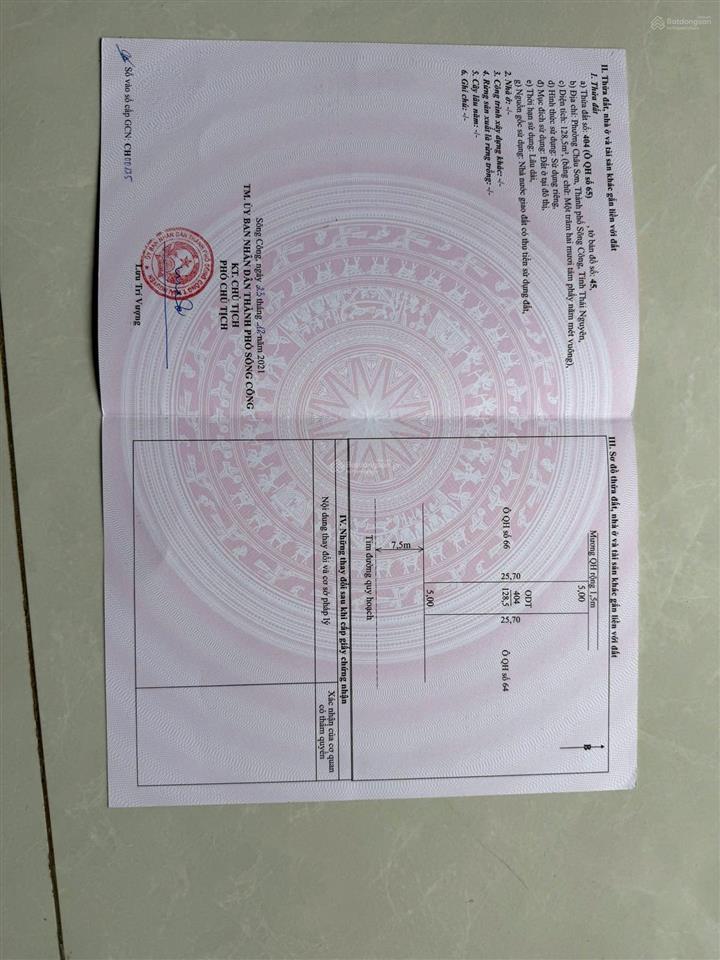 Chính chủ bán lô đấu giá p3 thành phố sông công tỉnh thái nguyên giá 1,45 tỷ