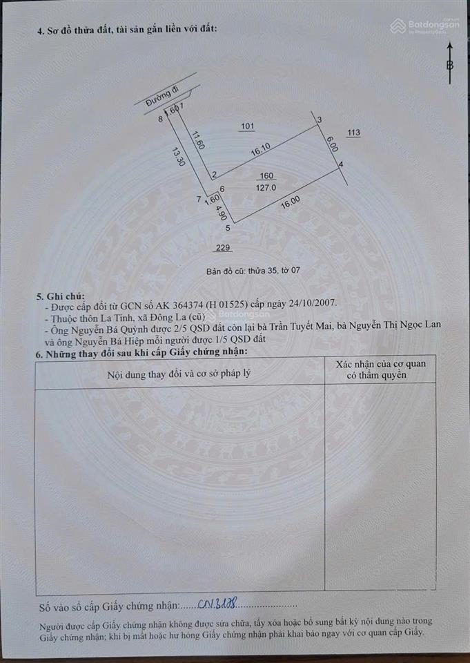 Bán lô đất mặt la tinh lên ngõ 164 ỷ la dương nội, xây nhà trọ đẹp