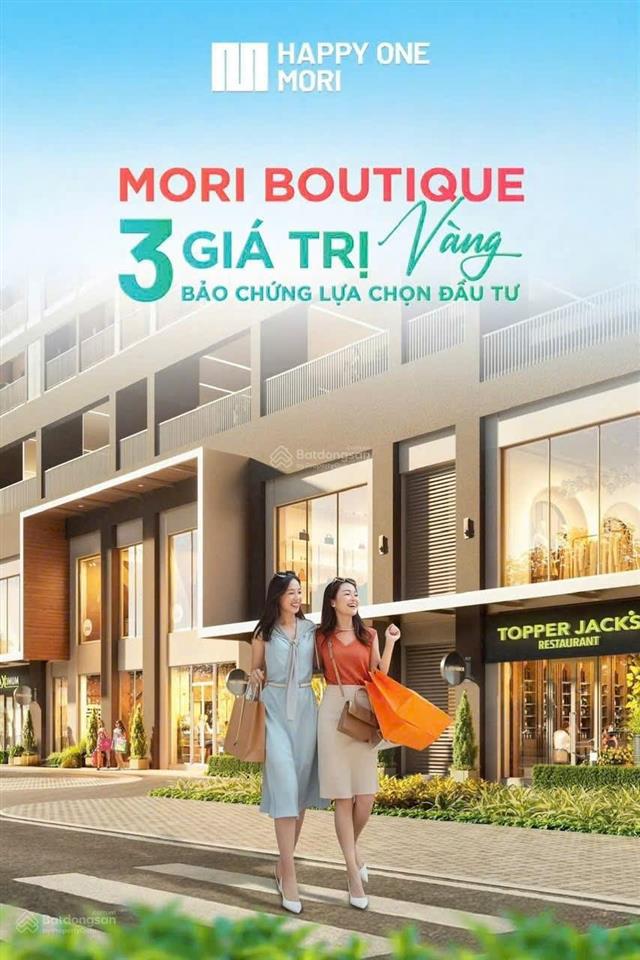 Shophouse happy one mori, giá chỉ 8 tỷ, chiết khấu 298 triệu + 1%, tt chỉ 38% đến khi bàn giao