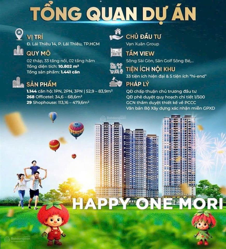 Happy one mori căn hộ 3pn, góc giá chỉ 45tr/m2, nh cho vay 75%, ân hạn gốc 24 tháng