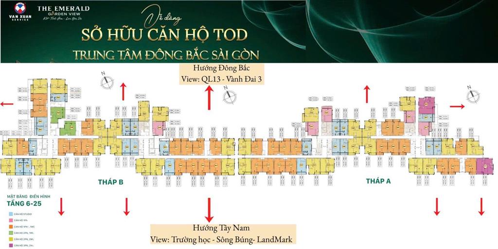 The emerald garden view  tt chỉ 9,9tr/tháng sở hữu căn hộ ngay lõi trung tâm, giá chỉ 38tr/m2