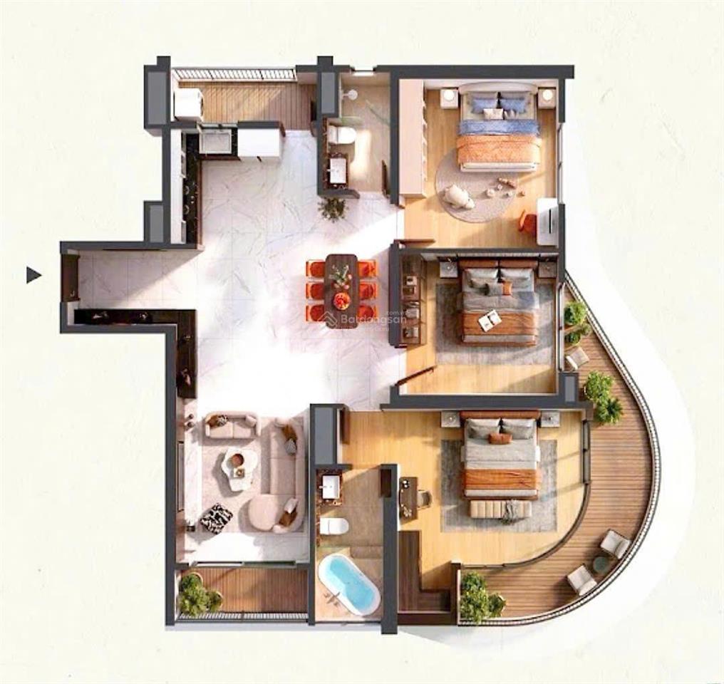 Serena riverside  ch 3pn tt chỉ 20% đến khi nhận nhà, bank cho vay 70% miễn gốc + lãi đến 24 tháng
