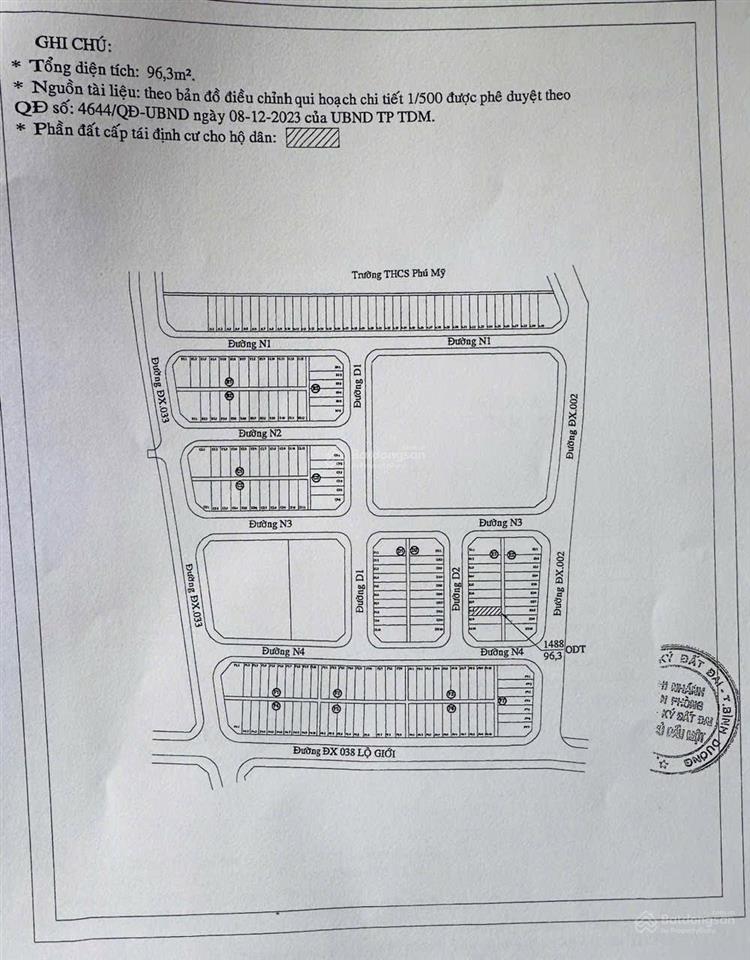 Bán đất khu tái định cư phú mỹ gần đường đồng cây viết trường cấp 2 phú mỹ khu dân sinh kín an ni