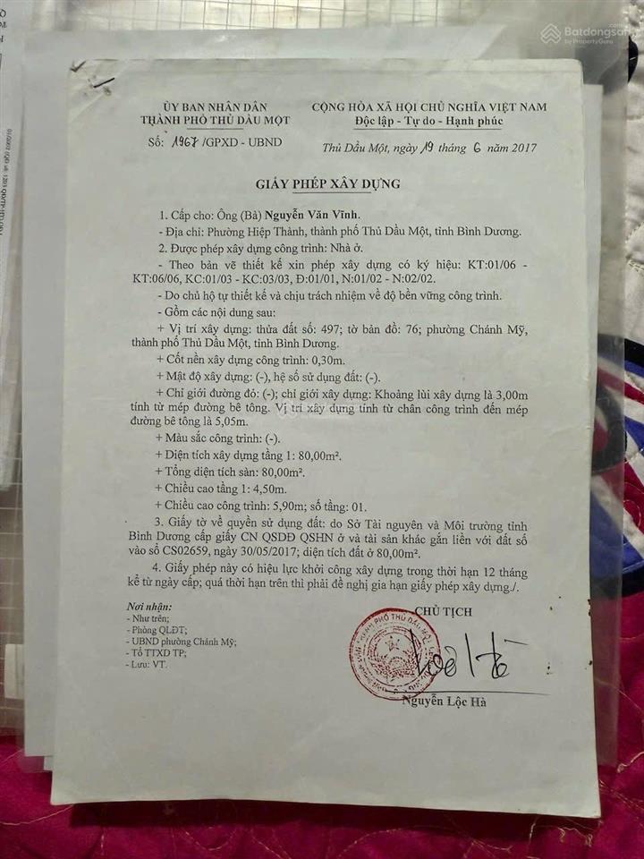 Bán nhà chánh mỹ , thủ dầu một, bình dương đường nhựa 5m khu dân sinh kín an ninh gần chợ và trườn