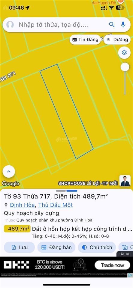 Bán đất mặt tiển dx 071 giáp tái định cư định hoà gần chung cư phú mỹ hưng , gần thành phố mới diệ