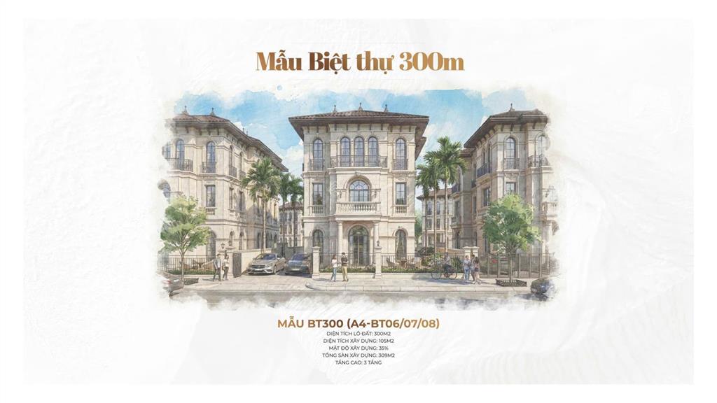 Cực hiếm căn đơn lập 300m2 alluvia onsen có khoáng nóng tại gia, kiến trúc tân cổ điển pháp, 60 tỷ