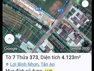 Bán đất 4122,94m² mặt tiền đường nhựa 8m, giá 28 tỷ 900 triệu phường khánh hậu, tỉnh tây ninh