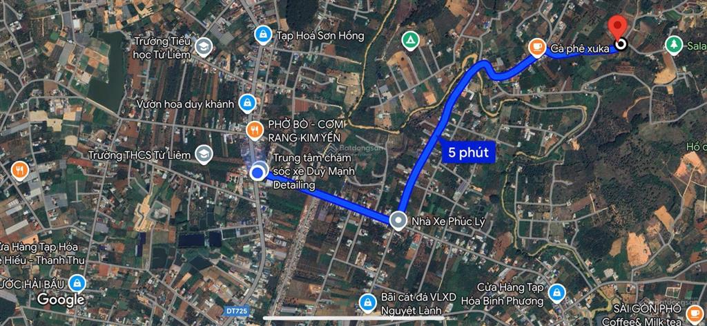 420m2 đất nghỉ dưỡng ven đà lạt chỉ 1.1 tỷ, sẵn 100m2 thổ cư, đường betong lớn oto đi đến đất , shr