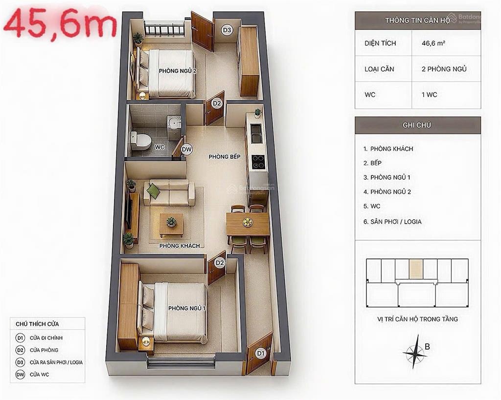 Chỉ từ 400 triệu sở hữu căn hộ 2pn hoàng huy new city