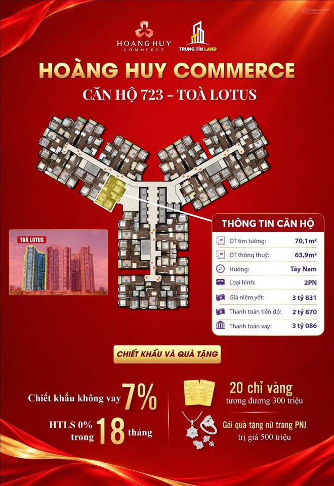 Căn hộ trên cao tầm nhìn triệu đô tại hoàng huy commerce