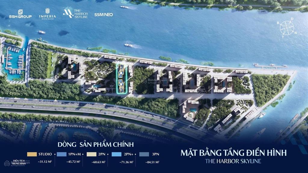 Căn studio view sông đẹp tại đảo tỷ phú vũ yên