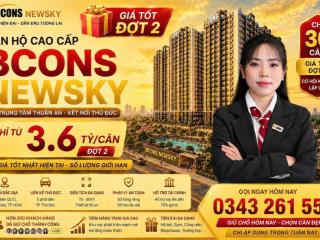 Sốc! chỉ 225 triệu nhận ngay căn hộ bcons newsky mặt tiền ql13