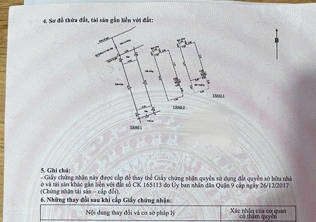 Ngay khu vip ttq9  bán nhà mới đẹp  lê văn việt  3tầng  69m2(4m x 17,2m)  hxh 5m  giá 6.18tỷ