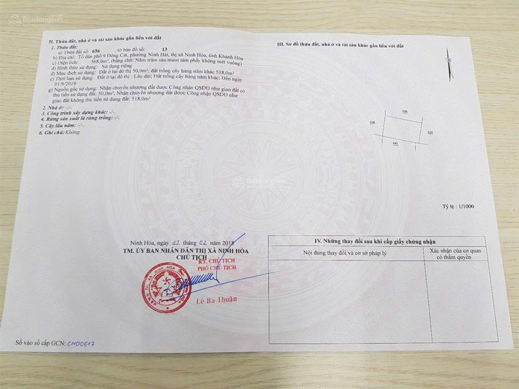 Bán đất vị trí đẹp gần biển dốc lết