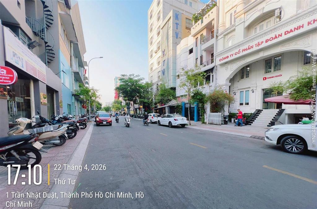 Giảm sốc 10,5 tỷ  mặt tiền trần nhật duật, quận 1  ngang 5m  4 tầng  giá 2x tỷ